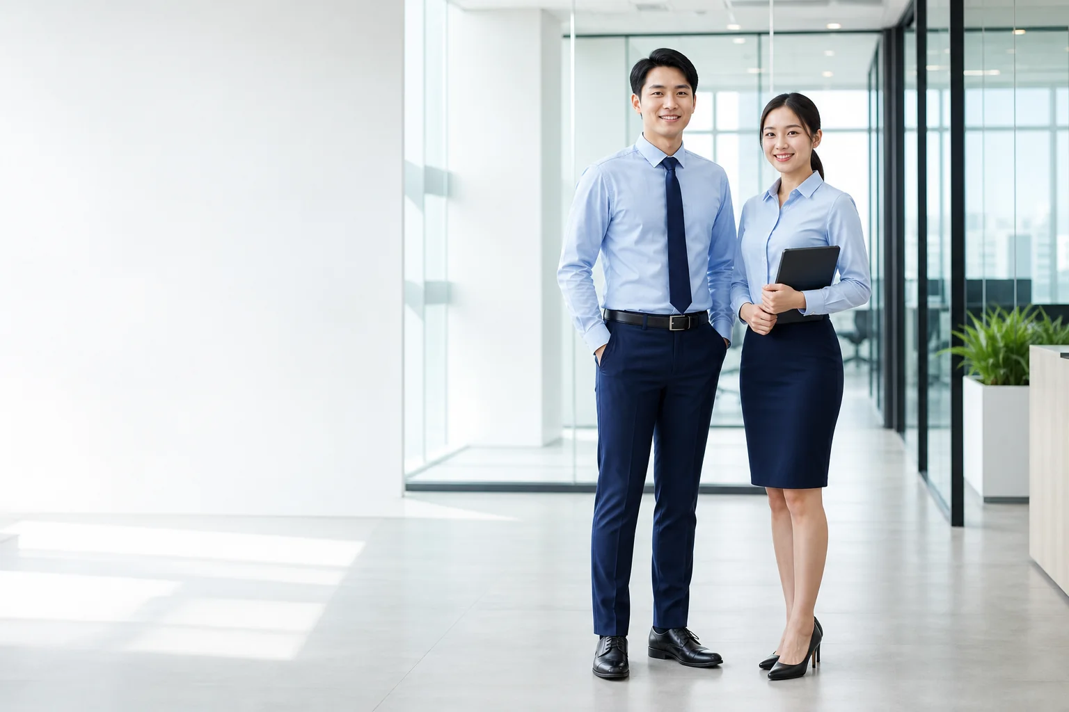 Nhân viên văn phòng trong đồng phục sơ mi Kim Anh